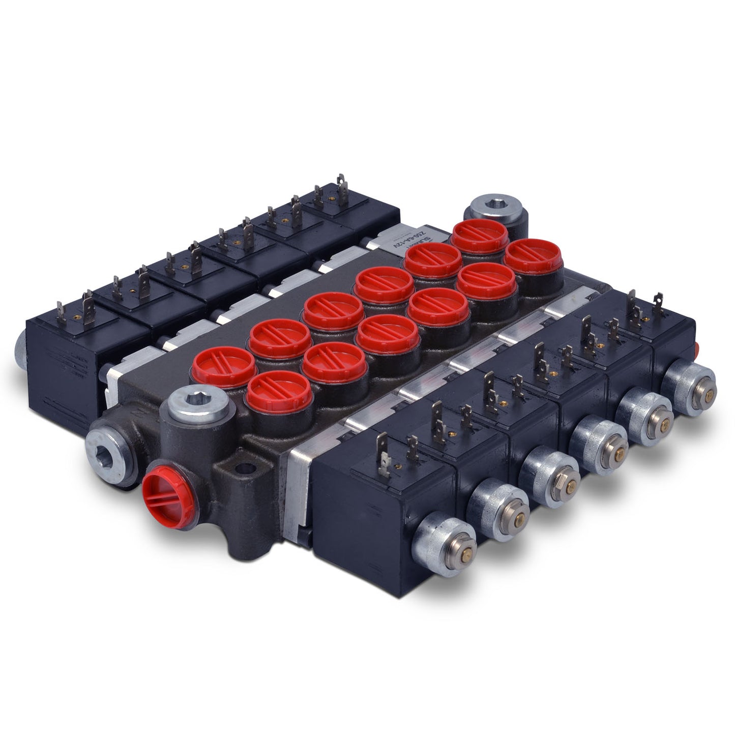 Hydraulic Monoblock Solenoid Directional Control Valve, 6 Spool, 13 GPM