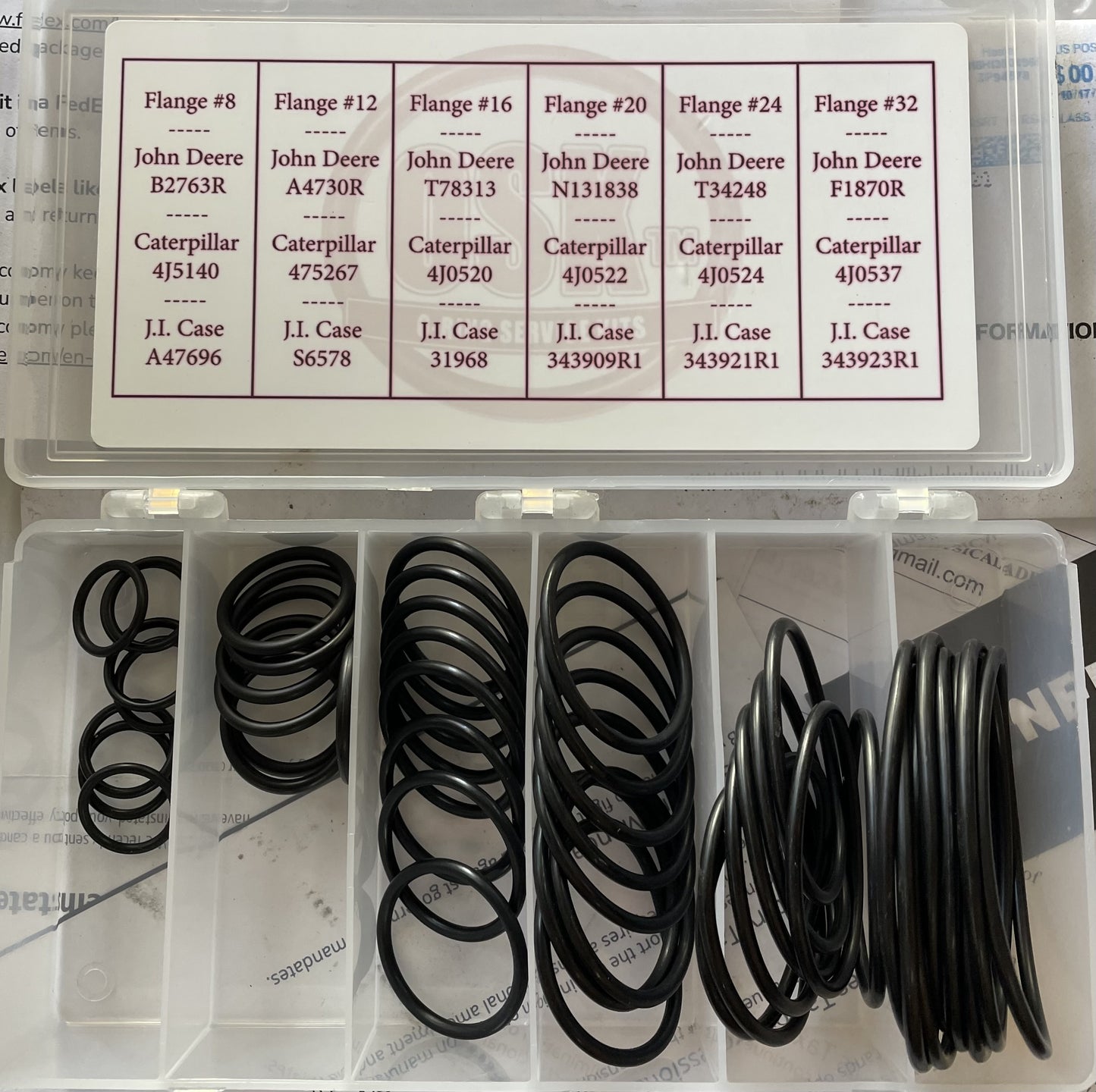 SAE Flange Seal, O-Ring, for John Deere, Caterpillar and Case